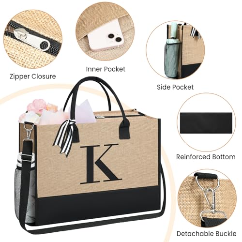 Initial Tote Bag