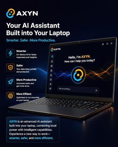 15.6'' AI Laptop with Office 365 12GB RAM 256GB SSD Win 11 Laptops