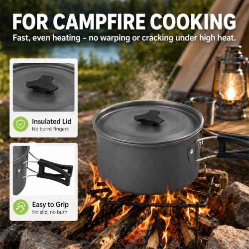 8pcs Camping Cooking Set for 1