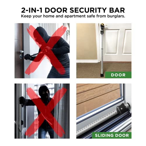 Adjustable Sliding Door Security Bar