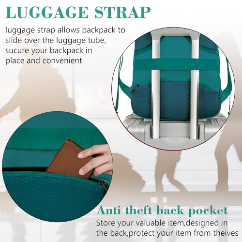 Peacock Blue Slim Laptop Backpack
