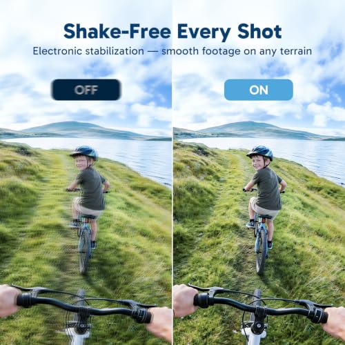 EK7000 4K30FPS 20MP WiFi Action Camera with EIS Ultra HD 131FT Waterproof Underwater Camera Remote Control 4X Zoom Support External Microphone Blue