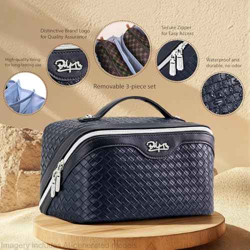 Travel Makeup Bag Cosmetic Bags for Women (3 Count)