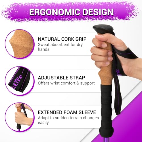 Durable 7075 Aluminum Trekking Poles (2 Count)