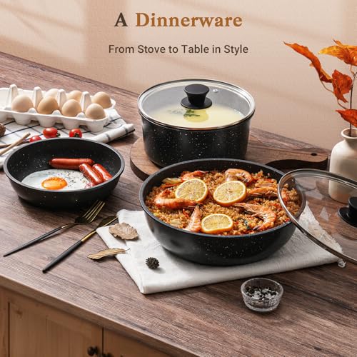 15Pcs Pots and Pans Set Non Stick