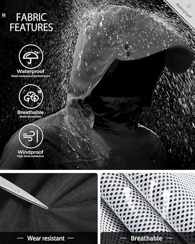 Rain Suit Waterproof Breathable Lightweight 2 (2 Count)