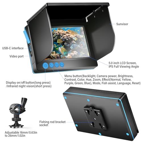 5inch Portable Fish Finder Camera Underwater Fishing Camera