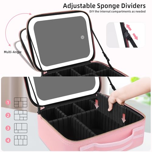 Makeup Case with Mirror and Lights