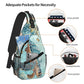 Sling Bag Turtle Sea Coral Ocean Hiking Daypack Crossbody Shoulder Backpack Travel Chest Pack for Men Women
