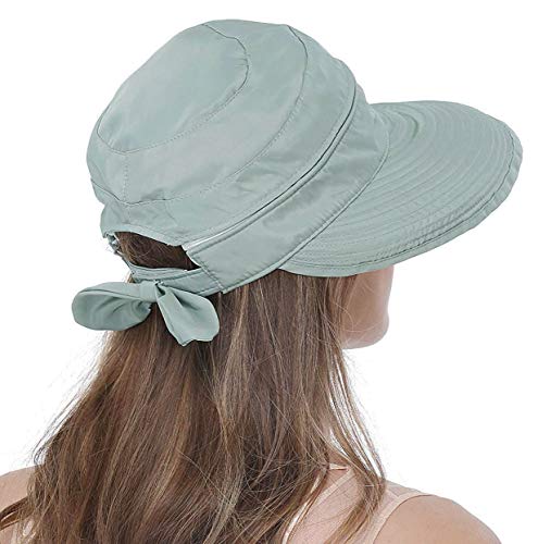 Sun Hats for Women with UV Protection Sun Hat Wide Brim Visor Summer Beach Outdoor Foldable Womens Cap Grey