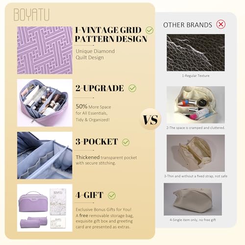 Travel Makeup Bags for Women (3 Count)