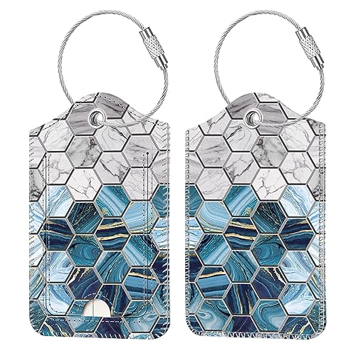 Luggage Tags Privacy Cover ID Label for Travel Bag Suitcase (2 Count)