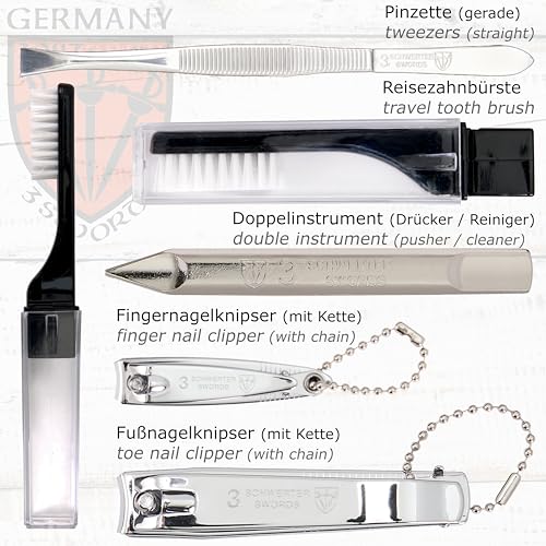 brand quality 10 piece manicure pedicure grooming kit set for professional finger & toe nail care tweezers file clipper fashion leather case in gift box