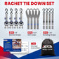 MOCA Heavy Duty Ratchet Straps Tie Down 4 Pack 1.6" x 8 ft (4 Count)
