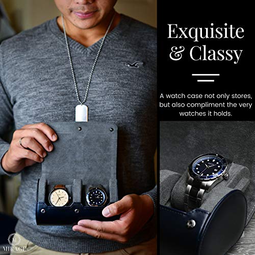 Watch Travel Case for Men Watch Roll for Travel Organizer and Display Watch Case (6 Count)