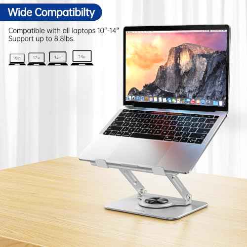 Laptop Stand with 360° Rotating Base