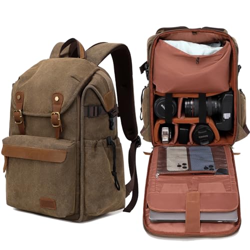 Vintage Canvas Camera Backpack