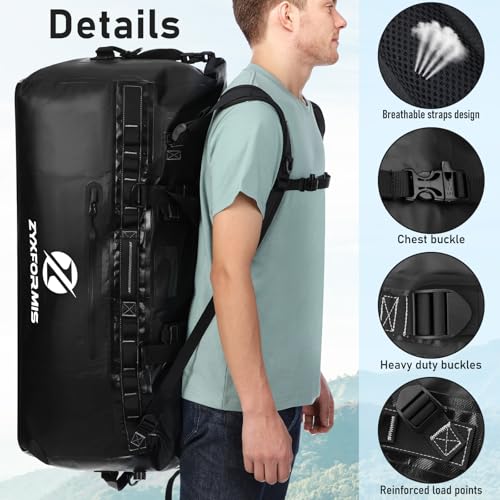 Waterproof Duffel Bag with 500D PVC Fabric