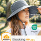 Sun Hats for Women Ponytail Wide Brim Summer Packable Cowboy Hat