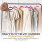 Premium Velvet Hangers 50 Pack Ultra Thin Non Slip Adult Felt Space Saving Suit Hanger for Closet Heavy Duty Coat Pants Jackets Dress Hangers 360° Swivel Hook Hold Upto 10 lbs Dark Pink (50 Count)