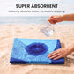 2 Pack Microfiber Beach Towels Oversized 71x32 Blue Turtle (2 Count)