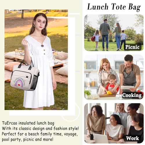 Teacher Appreciation Gifts for Women Teacher Must Haves Lunch Tote Bag Personalized Lunch Box for Retirement Thank You Gift