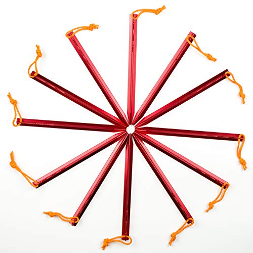 Aluminum Alloy Tent Stakes Pegs (12 Count)