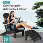 Outdoor Adirondack Chair Set of 6 with Cup Holders (6 Count)