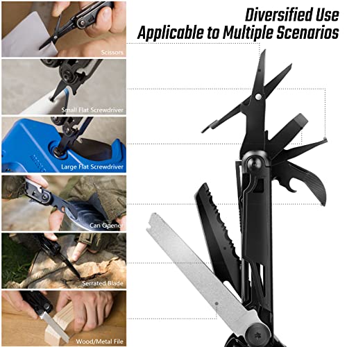 16-in-1 Multitool Pliers with Sheath Stainless Steel EDC