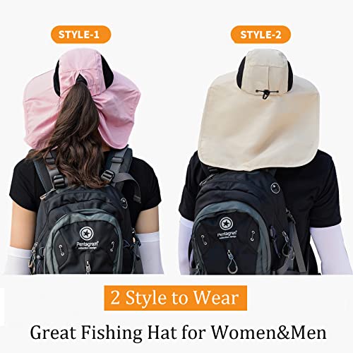 Sun Hat for Men Women with Neck Flap