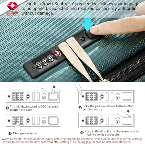 Multifunctional 26 Inch Hard Shell Suitcases with Wheels Travel Approved Luggage Large Rolling Suitcase Checked Luggage for Women Men