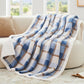 Super Soft Faux Rabbit Fur Sherpa Fleece Throw Blanket