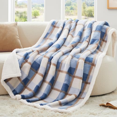 Super Soft Faux Rabbit Fur Sherpa Fleece Throw Blanket