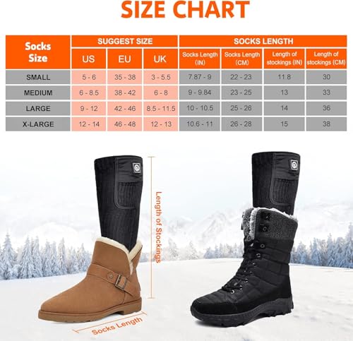 Upgraded Rechargeable Electric Heated Socks