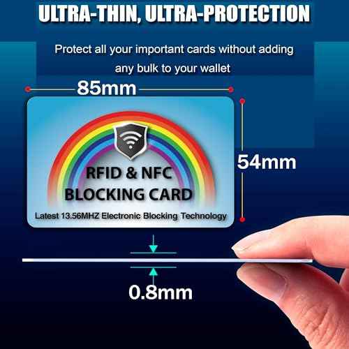 10 Pack RFID Blocking Card for Credit Debit ID Card (10 Count)