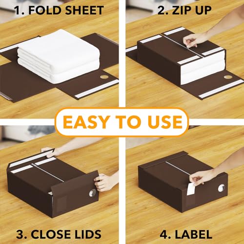 8 Pack Bed Sheet Organizers and Storage (8 Count)