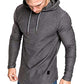 Mens Fashion Athletic Hoodies Sport Sweatshirt Solid Color Fleece Pullover Dark Grey 3XL