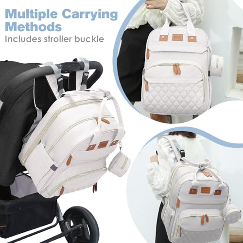 Large Diaper Bag Backpack with Changing Station