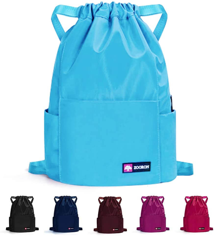 Waterproof Drawstring Gym Backpack Bag for Men & Women