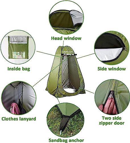 Pop up Shower Tent & 20L Solar Shower Bag Combo