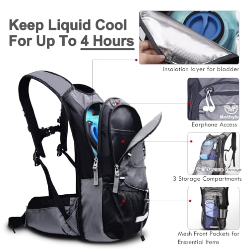 Insulated Hydration Backpack Pack with 3L BPA Free Leak Proof Water Bladder