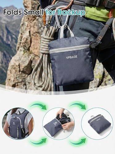Foldable Small Hiking Backpack with 3 Strap Pockets