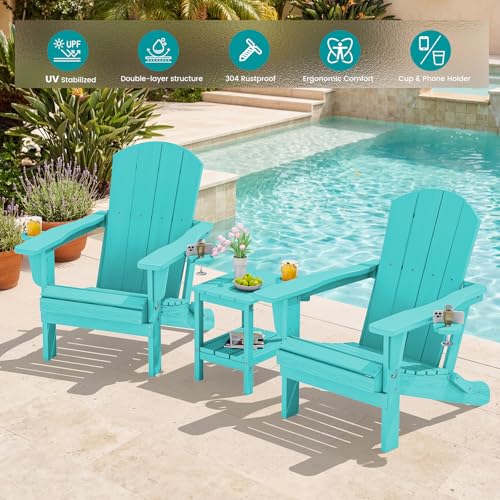 Outdoor Adirondack Chair Set of 2 with Cup Holders (2 Count)