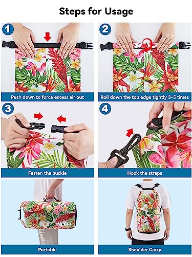 Waterproof Dry Bag Backpack with Emergency Whistle