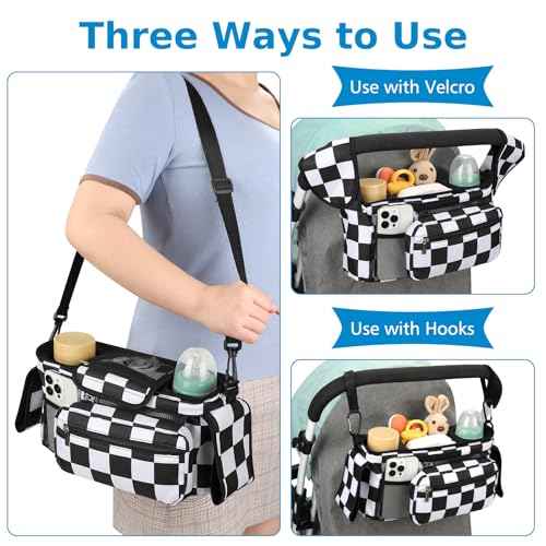 Universal Stroller Organizer with Insulated Cup Holder