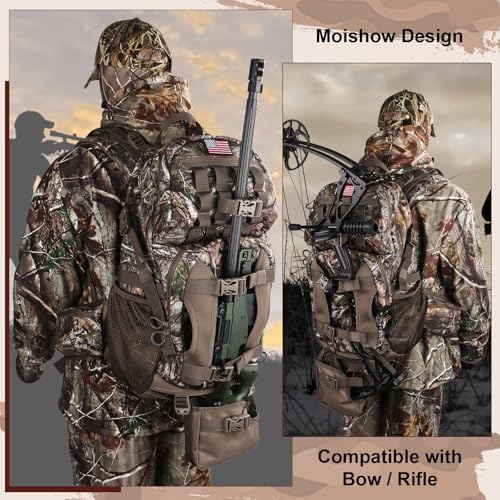 Waterproof Hunting Backpack for Men with Bow Holder