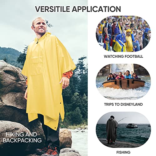 Hooded Rain Poncho for Adults