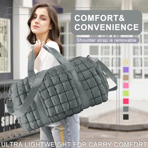Quilted Travel Duffle Bag Gym Bag for Women