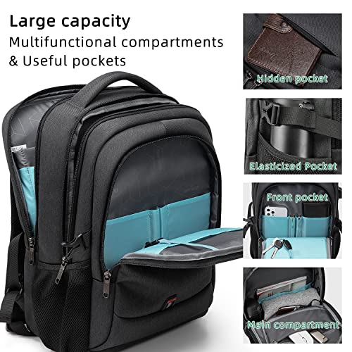 17 Inch Laptop Backpack for Travel Water Resistant College Backpack for Men Women Laptop Bag with USB Charging Port