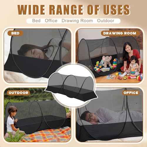 1 Pcs Mosquito Netting for Camping Bed 78 * 39 * 28 Inch
